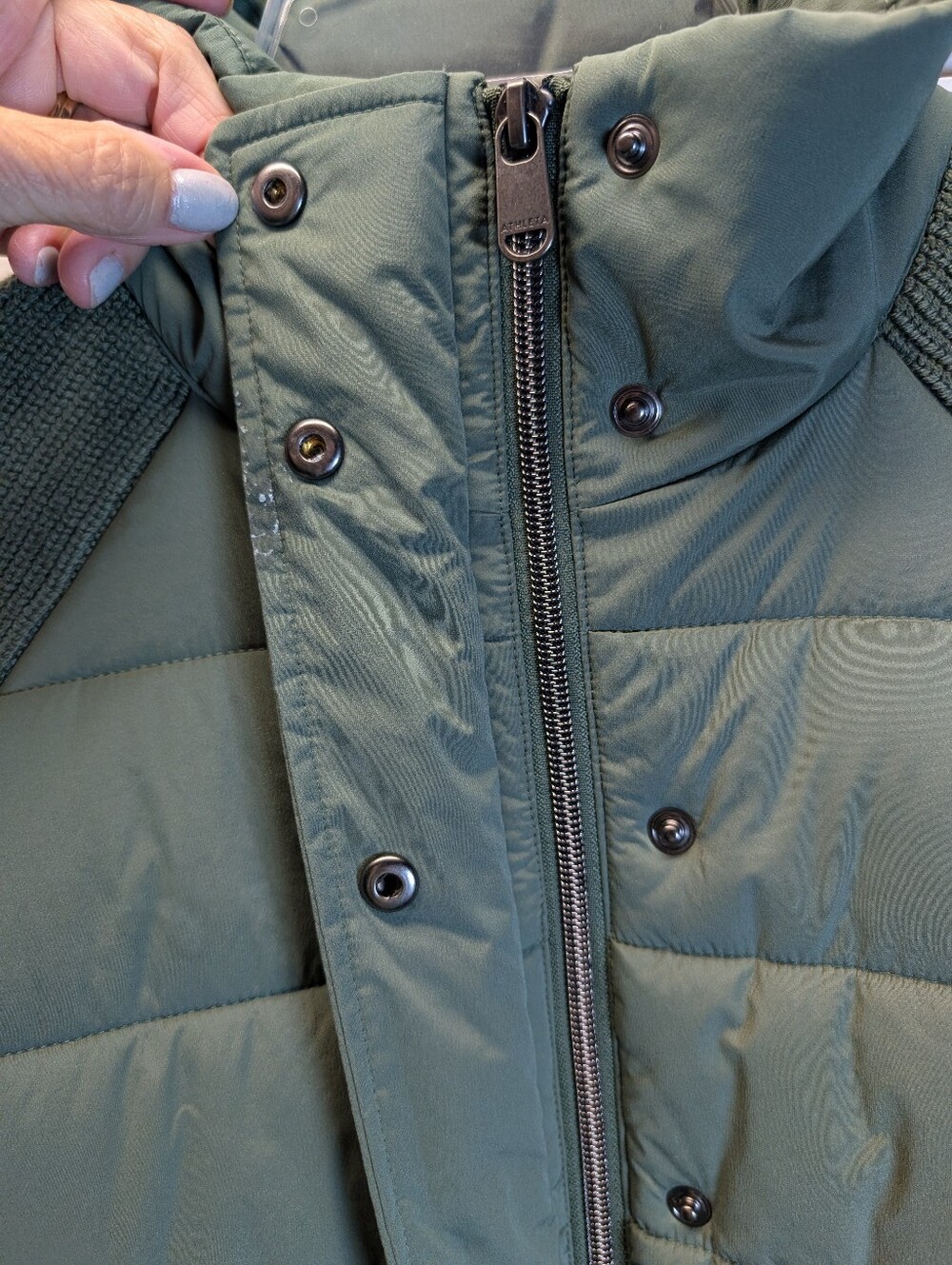 Athleta Incline Hybrid Jacket Size XXS Deep Fern EUC - Picture 9 of 12